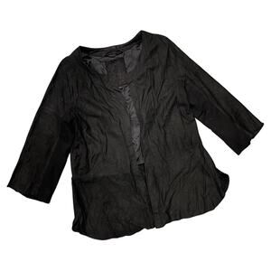 My Tribe Black Suede Leather Jacket Light Weight Medium